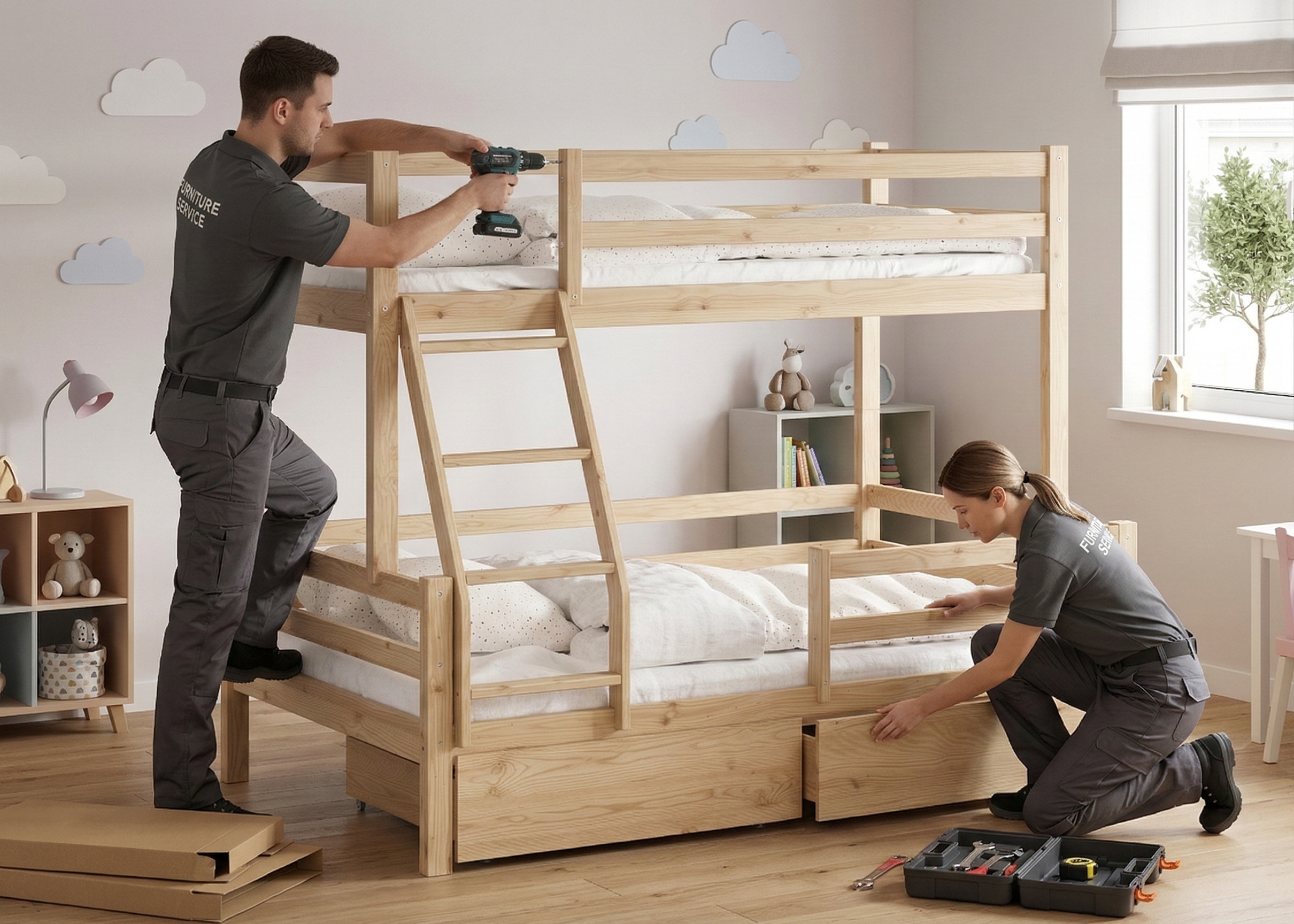 Profesjonalny montaż mebli w pokoju dziecięcym